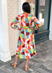 Ardmore Geo Print Wrap Dress***FINAL SALE***-Hand In Pocket