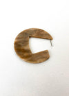 Merida Modern Marble Acrylic Hoops - Beige-Hand In Pocket