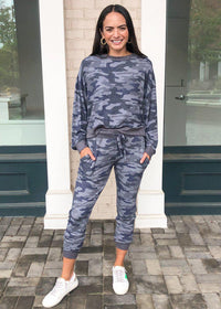 Z Supply Mina Marled Camo Jogger-Hand In Pocket
