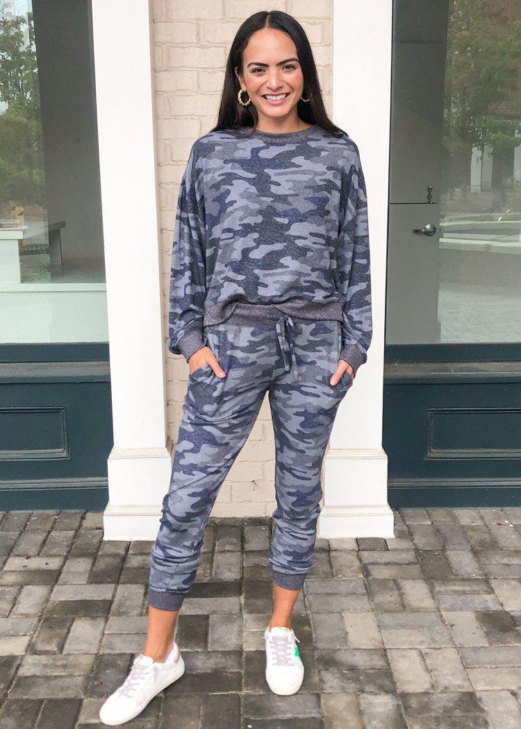 Z Supply Mina Marled Camo Jogger-Hand In Pocket
