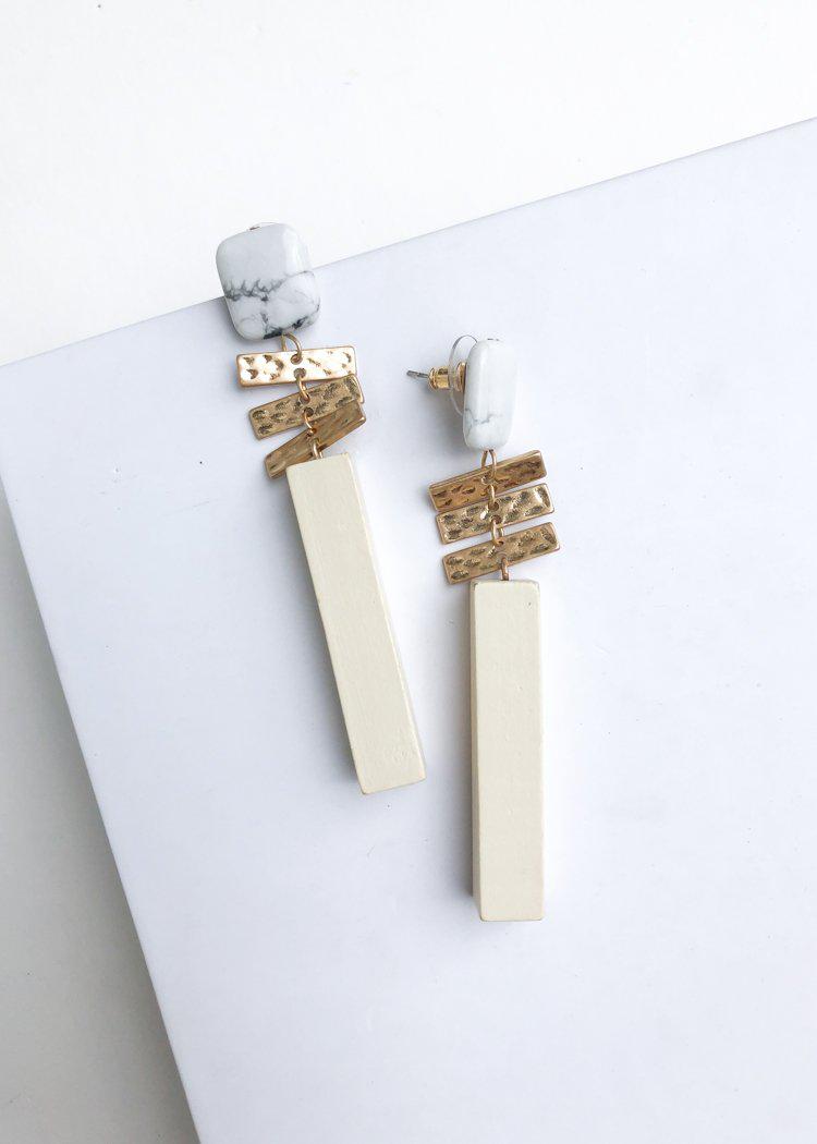 Belfast Stone and Wood Drop Earrings-Hand In Pocket