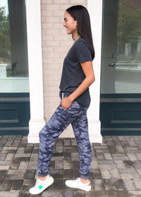 Z Supply Mina Marled Camo Jogger-Hand In Pocket