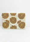 Varamon "Floral" Beaded Clutch-Hand In Pocket