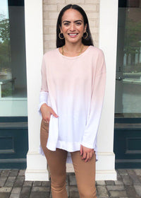 Weekender Pullover Ombre-Oatmeal-Hand In Pocket