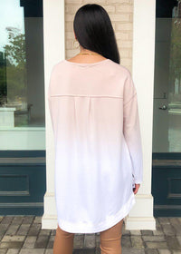 Weekender Pullover Ombre-Oatmeal-Hand In Pocket