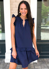 Hamptons Drop Waist Shirtdress Dress-Hand In Pocket