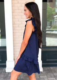 Hamptons Drop Waist Shirtdress Dress-Hand In Pocket