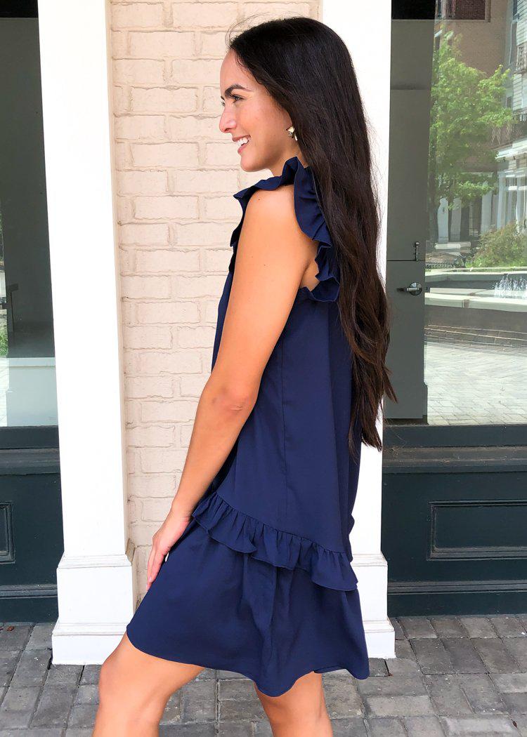Hamptons Drop Waist Shirtdress Dress-Hand In Pocket