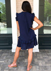 Hamptons Drop Waist Shirtdress Dress-Hand In Pocket