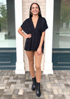 Karlie Bondi Tunic- Noir-Hand In Pocket