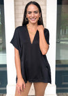 Karlie Bondi Tunic- Noir-Hand In Pocket