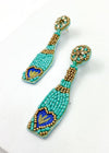 Epernay Champagne Beaded Drop Earring - Turqoise-Hand In Pocket
