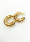 Shoal Bay Small Tube Hoops - Gold-Hand In Pocket
