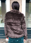 Buddy Love Charlie Quilted Faux Fur Jacket- Mink-Hand In Pocket
