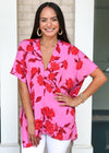 Karlie Bondi Tunic-Hibiscus Print-Hand In Pocket