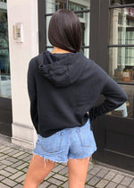 Chaser Cashmere Fleece Lace Up Sleeve Hoodie-***FINAL SALE***-Hand In Pocket