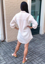 Z Supply Victoria Gauze Long Sleeve Tunic - White Sand-Hand In Pocket