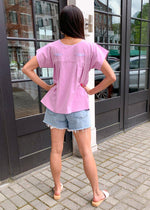Buddy Love Anniston Embroidered Top - Violet-Hand In Pocket
