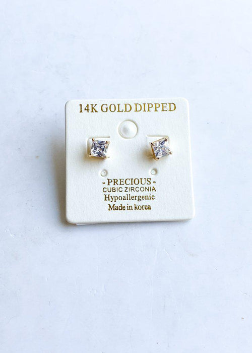 5MM Square Studs-Hand In Pocket