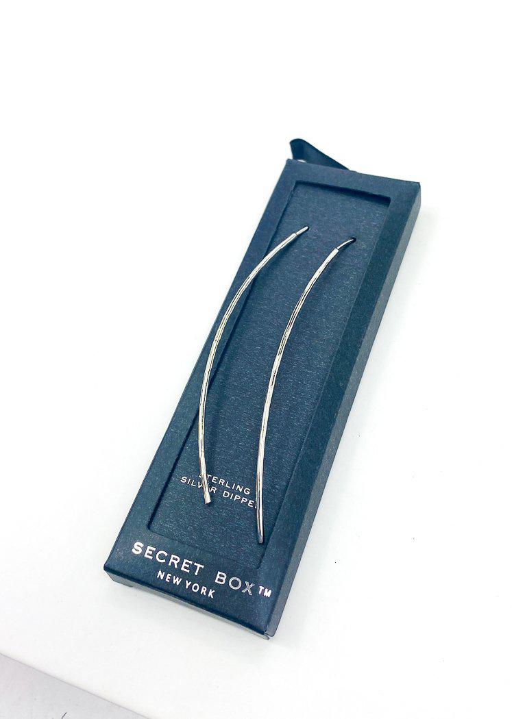 Curved Bar Earrings-Hand In Pocket
