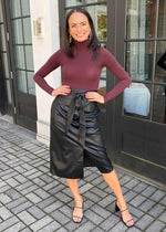 Commando Butter Turtleneck Bodysuit - Raisin-Hand In Pocket