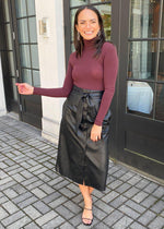 Commando Butter Turtleneck Bodysuit - Raisin-Hand In Pocket