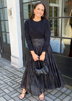 Elan Amelia Tiered Maxi Skirt-Hand In Pocket