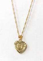 Bracha Sacred Heart Pendant Necklace - Gold-Hand In Pocket