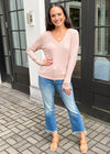 Michael Stars Tayshia Ribbed V- Neck Tank- Mesa-***FINAL SALE***-Hand In Pocket