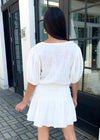 Fernandina Gauze Button Front Smocked Waist Dress-***FINAL SALE***-Hand In Pocket