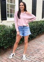 525 America Off Shoulder Pullover-Quartz ***FINAL SALE***-Hand In Pocket
