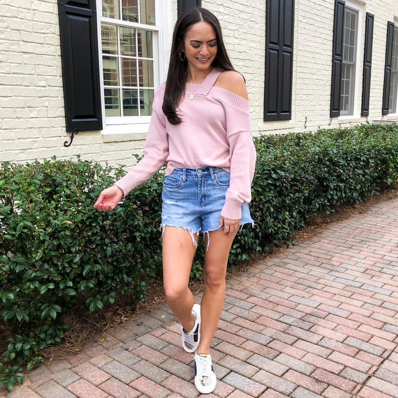 525 America Off Shoulder Pullover-Quartz ***FINAL SALE***-Hand In Pocket