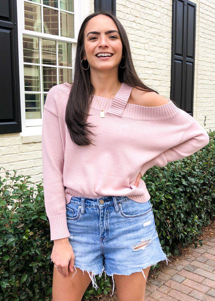 525 America Off Shoulder Pullover-Quartz ***FINAL SALE***-Hand In Pocket