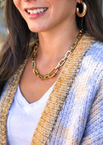 Bracha Maxi Gage Link Necklace-Hand In Pocket