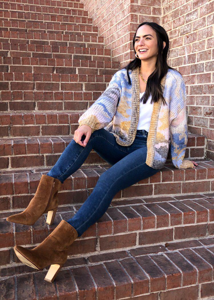 Aspen Colorful Open Front Cardigan-***FINAL SALE***-Hand In Pocket