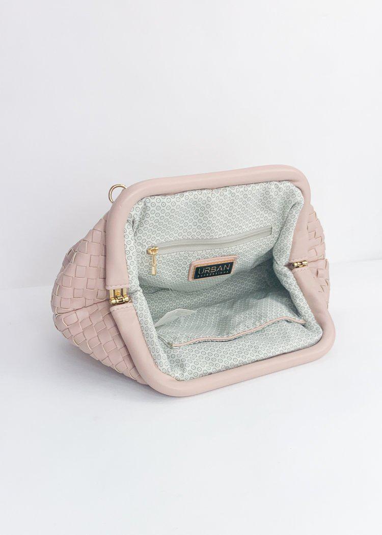 Leona Slouchy Woven Pouch Crossbody - Nude-Hand In Pocket