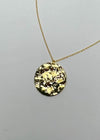 Hammered Disc Pendant Necklace-Hand In Pocket