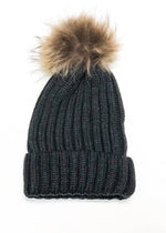 Winterpark Fur Beanie-Charcoal ***FINAL SALE***-Hand In Pocket