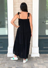 Grayton Pocketed Tiered Maxi - Black ***FINAL SALE***-Hand In Pocket