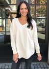 V Neck Leopard Weekender Pullover-Hand In Pocket