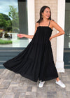 Grayton Pocketed Tiered Maxi - Black ***FINAL SALE***-Hand In Pocket