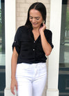 Karlie Carson Utility Button Down Top-***FINAL SALE***-Hand In Pocket