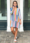 Karlie Driftwood Tiered Shift Dress ***FINAL SALE***-Hand In Pocket