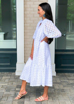 Karlie Sonoma Eyelet Midi Dress-White-***FINAL SALE***-Hand In Pocket