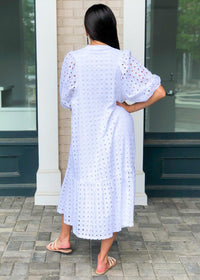 Karlie Sonoma Eyelet Midi Dress-White-***FINAL SALE***-Hand In Pocket