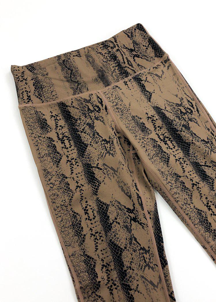 Revive Snake Print 7/8 Legging - Brown Snake-Hand In Pocket