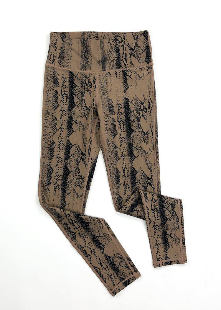 Revive Snake Print 7/8 Legging - Brown Snake-Hand In Pocket