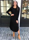 Z Supply Ray Sweater Slub Dress - Black-Hand In Pocket
