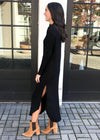Z Supply Ray Sweater Slub Dress - Black-Hand In Pocket