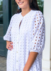 Karlie Sonoma Eyelet Midi Dress-White-***FINAL SALE***-Hand In Pocket